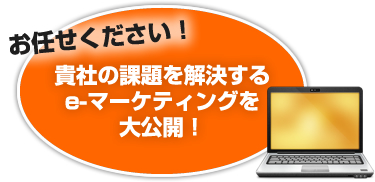 貴社の課題を解決するe-マーケティングを公開!